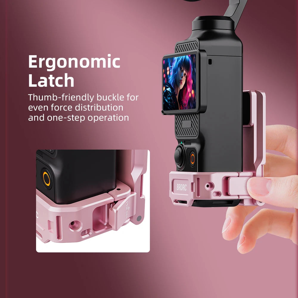 BRDRC Multi-Function Expansion Magnetic Mount for DJI Osmo Pocket 3,Aluminum Alloy Base,Pocket 3 Quick Release Accessories