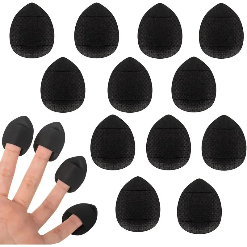 50-Pack Mini Fingertip Powder Puff Set (Pink) - Precision Foundation & Concealer Applicator Sponge Finger Pads