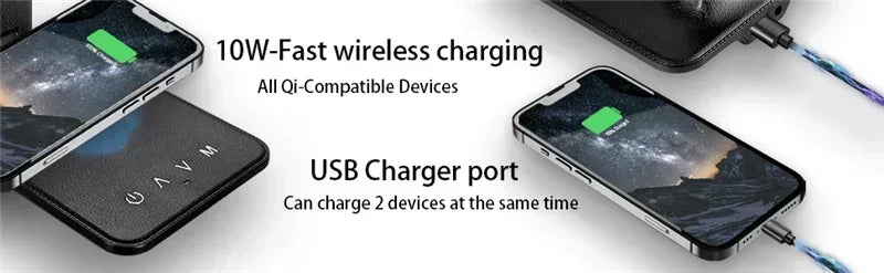 LED Desk Lamp with Wireless Charger USB Charging Port Adjustable Foldable Table Lamp Dimmable Lighting Office Lamp Adapter