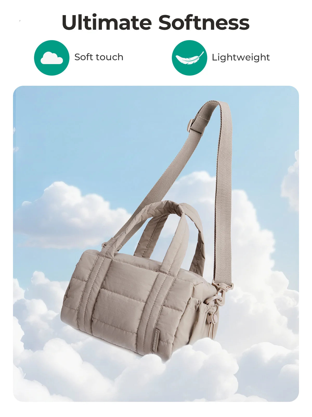 BAGSMART Travel Gym Bag for Women Yoga Mat Duffle Bag with Wet & Dry Pocket Quilted Sports Bag for Weekend Swimming