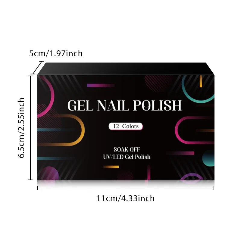 12Pcs/Set Fluorescent Cat Magnetic Nail Gel Polish Guava Green Neon Color With Magnetic Stick Semi-Permanent UV Gel Nail Art Kit