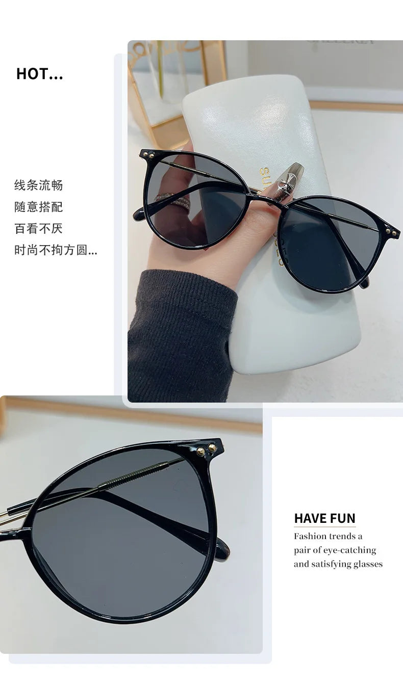 New Round Vintage Sunglasses Women Retro Luxury Designer Sun Glasses For Women's Sunglass Oculos De Sol Shades UV