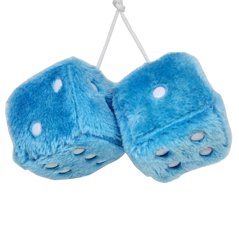 QM82 Car Hanging Furry Dice Car Dice Car Hanging Furry Dice Hanging Fuzzy Dice Plush Car Pendant Pair of Hanging Couple