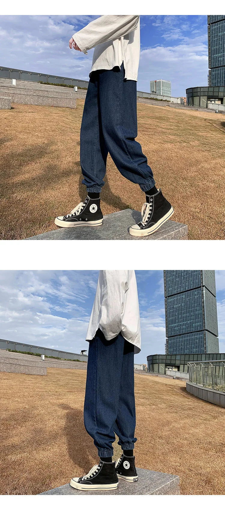 Jeans men Jeans Man Loose Joggers Streetwear Harem Jeans Cargo Pants Ankle-Length Denim Trousers denim pants joggers men