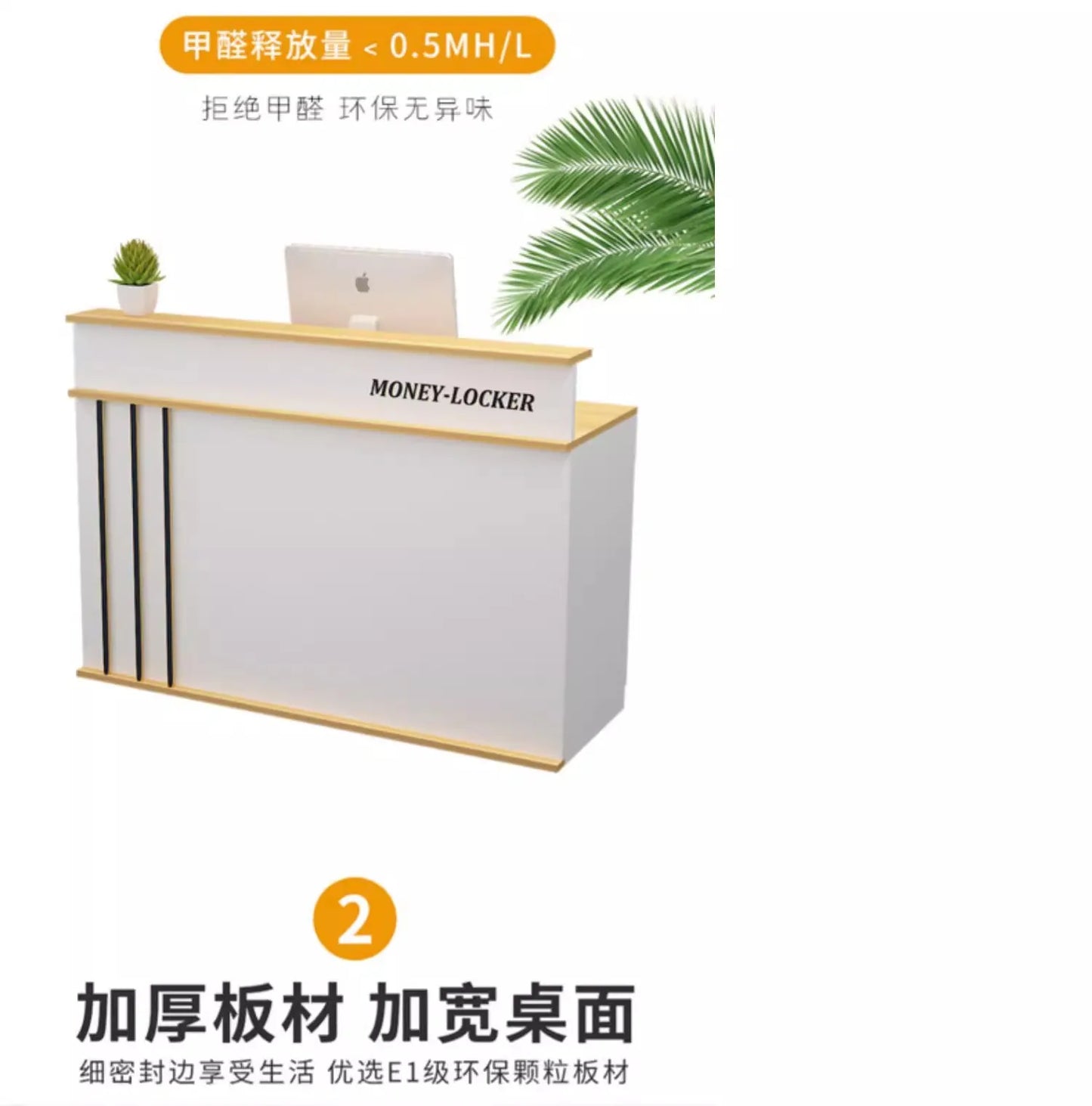 Luxury Unique Reception Desk Professional Aesthetic Design Cool Bar Counter Retro Center Resepsiyon Masası Commercial Furniture