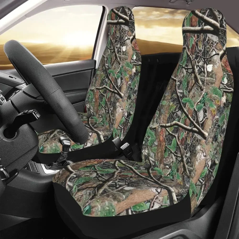 Camouflage Hunting Universal Car Seat Cover Four Seasons For SUV Tree Car Seat Covers Fiber Seat Protector