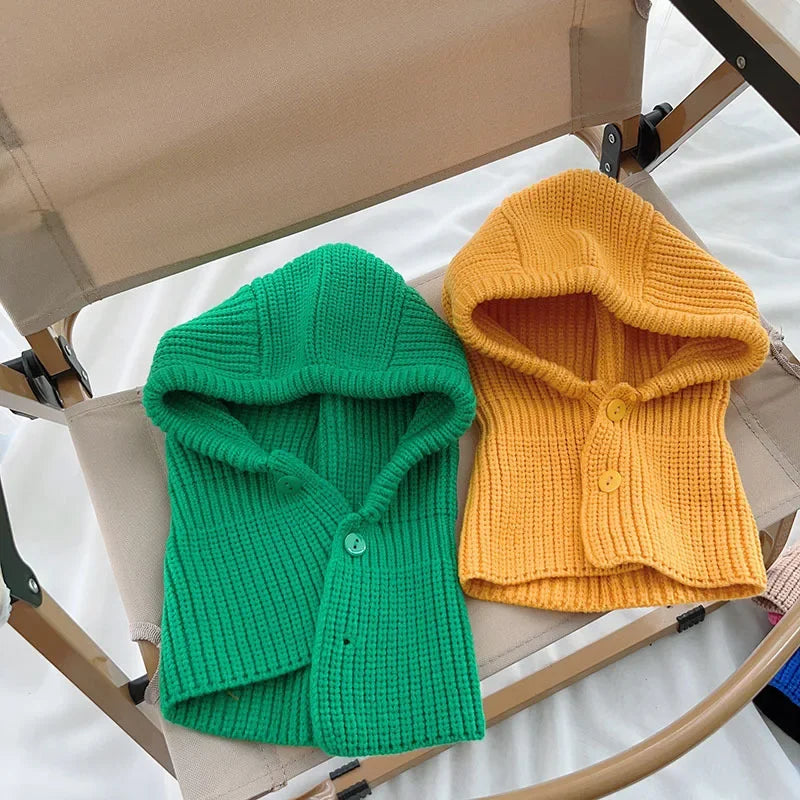 2-8 Years Old Boys Girls Beanie Hat  Balaclava Scarf Wrap Winter Windproof Face Covering for Skiing Climbing Outdoor Caps
