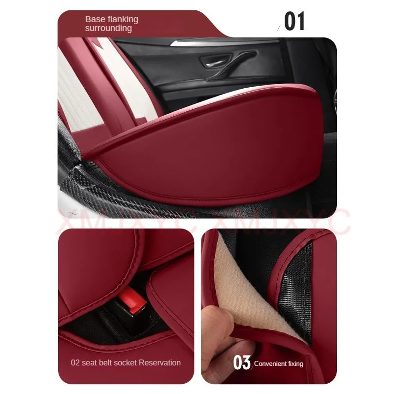 Pu Leather Universal Car Seat Cover for MITSUBISHI Outlander ASX Eclipse Lancer Pajero Sport Galant Triton Auto Accessories
