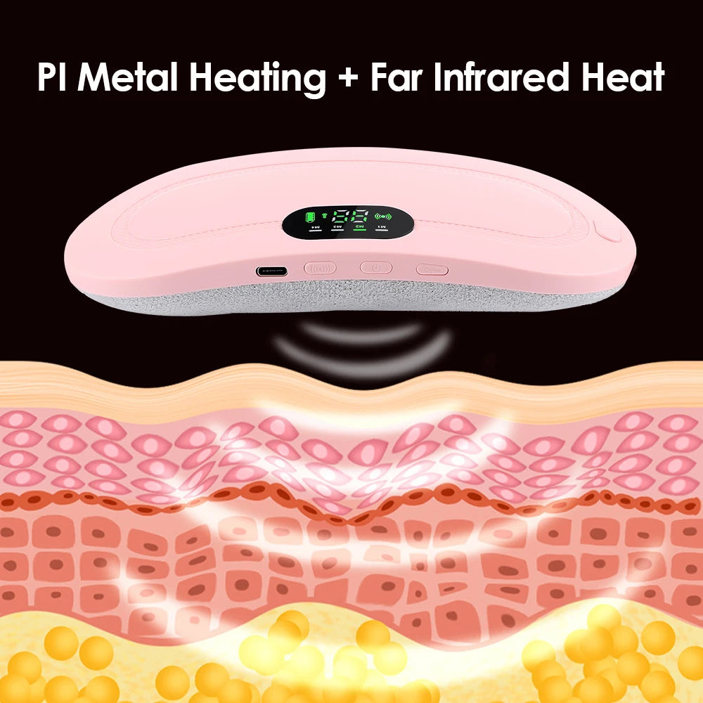 Cordless Electric Heating Pad Belt Adjustable Levels for Women Best Abdominal Heating Massager Hot Compress for Menstrual Period