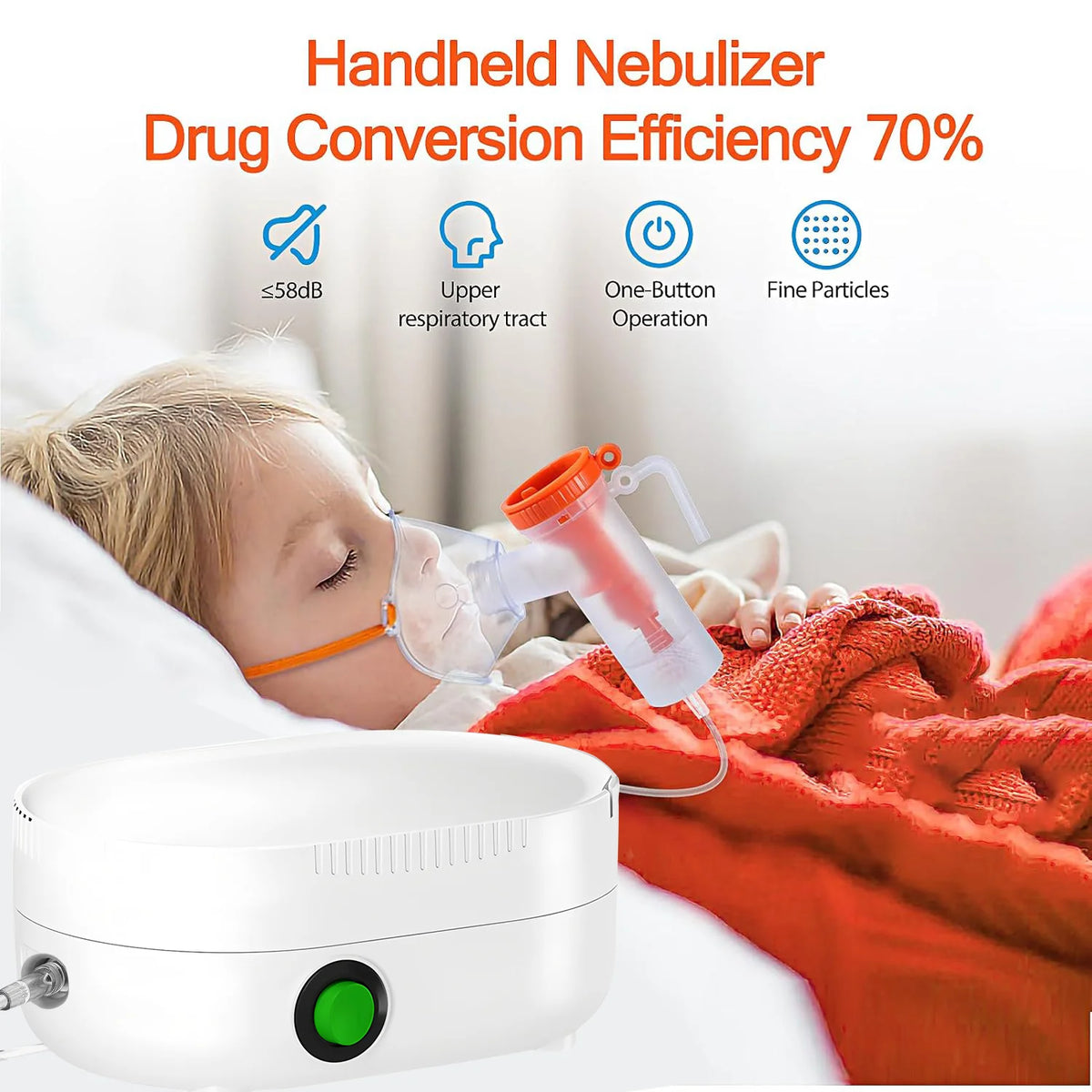 Portable Nebulizer Machine for Adults and Kids,Compressor Nebulizer Low Noise Nebulizer Desktop Nebulizer for Home Use