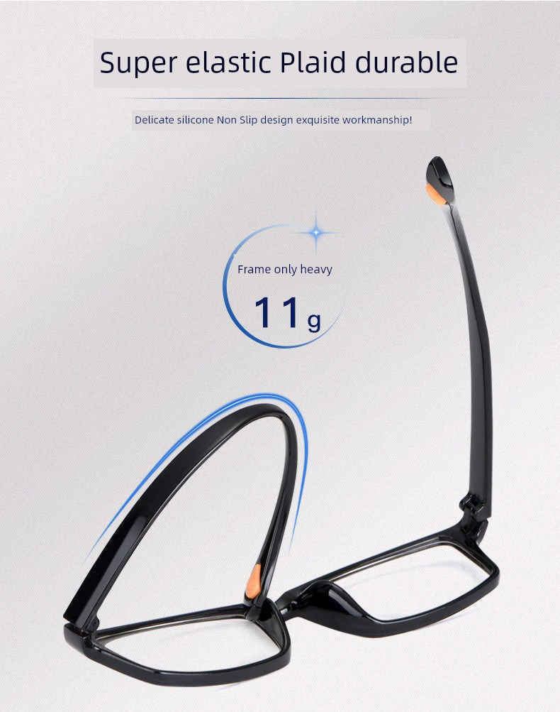 Middle-Aged and Elderly Reading Glasses Men's Dual-Use Anti-Blue Light Multi-Focus Smart Zoom Multi-Function Presbyopic Glasses Ladies