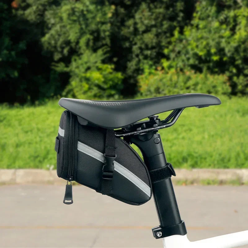 Bicycle Rear Saddle Bag Cycling Accessories Storage Panner Streamlined Tail Bag Pouch for MTB Road Bike W/Loop to Attach Light