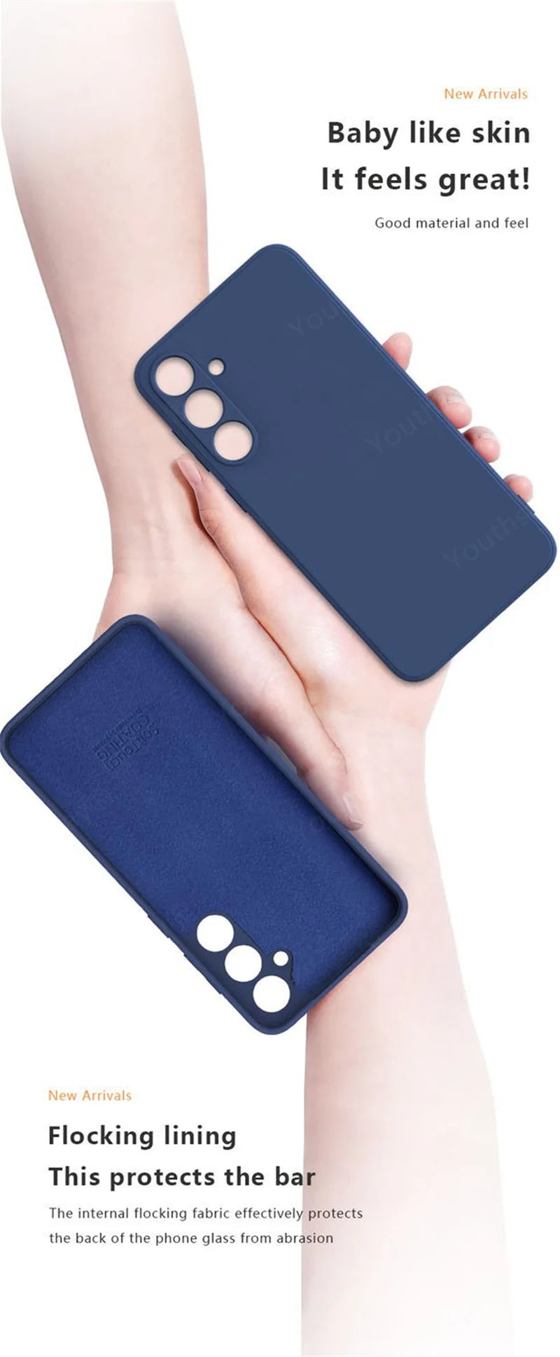 For Samsung Galaxy A55 5G Liquid Silicone Case Samsung Galaxy A55 Cover Funda Coque Soft TPU Phone Bumper Samsung Galaxy A55