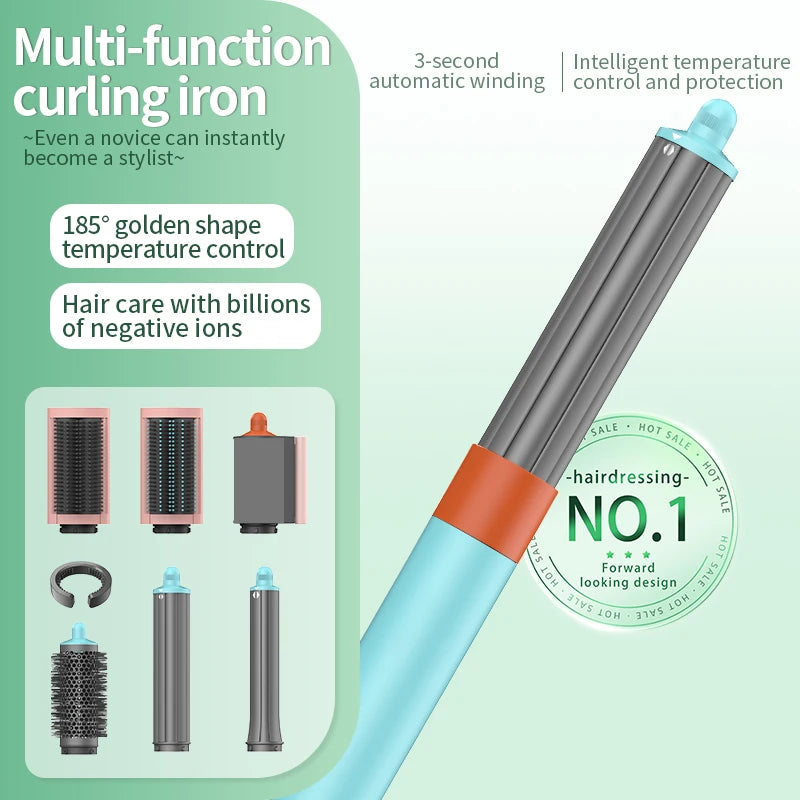 2026 New 7IN1 Multi Hair Styler Curling Iron Hair Hot Air Brush Curling Barrel Hair Dryer Salon Professional Curly Hair Styler