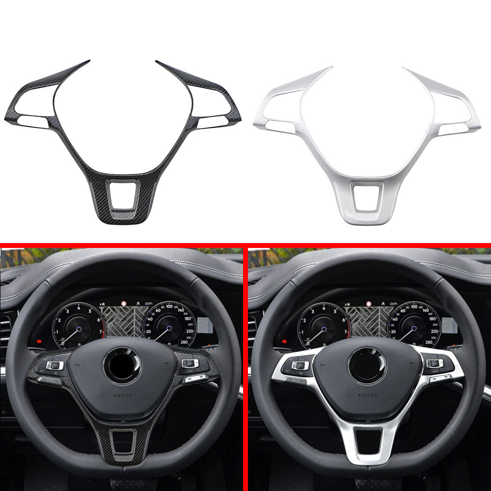 Car Steering Wheel Cover Trim for Volkswagen VW Tiguan MK2 Allspace 2017 - 2021 Steering Wheel ABS Sequins Accessories