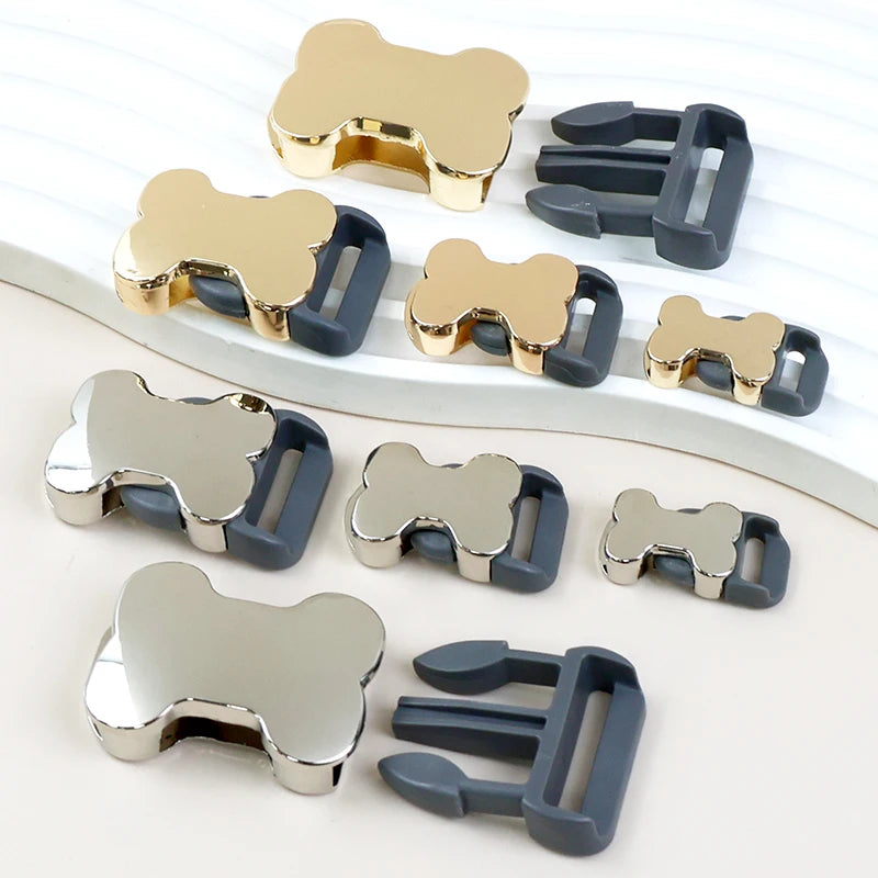 5/10Pcs 10-25mm Quick Side Release Buckle Metal Bag Belt Buckles Bone Shape Dog Collar Backpack Luggage DIY Garment Accessories