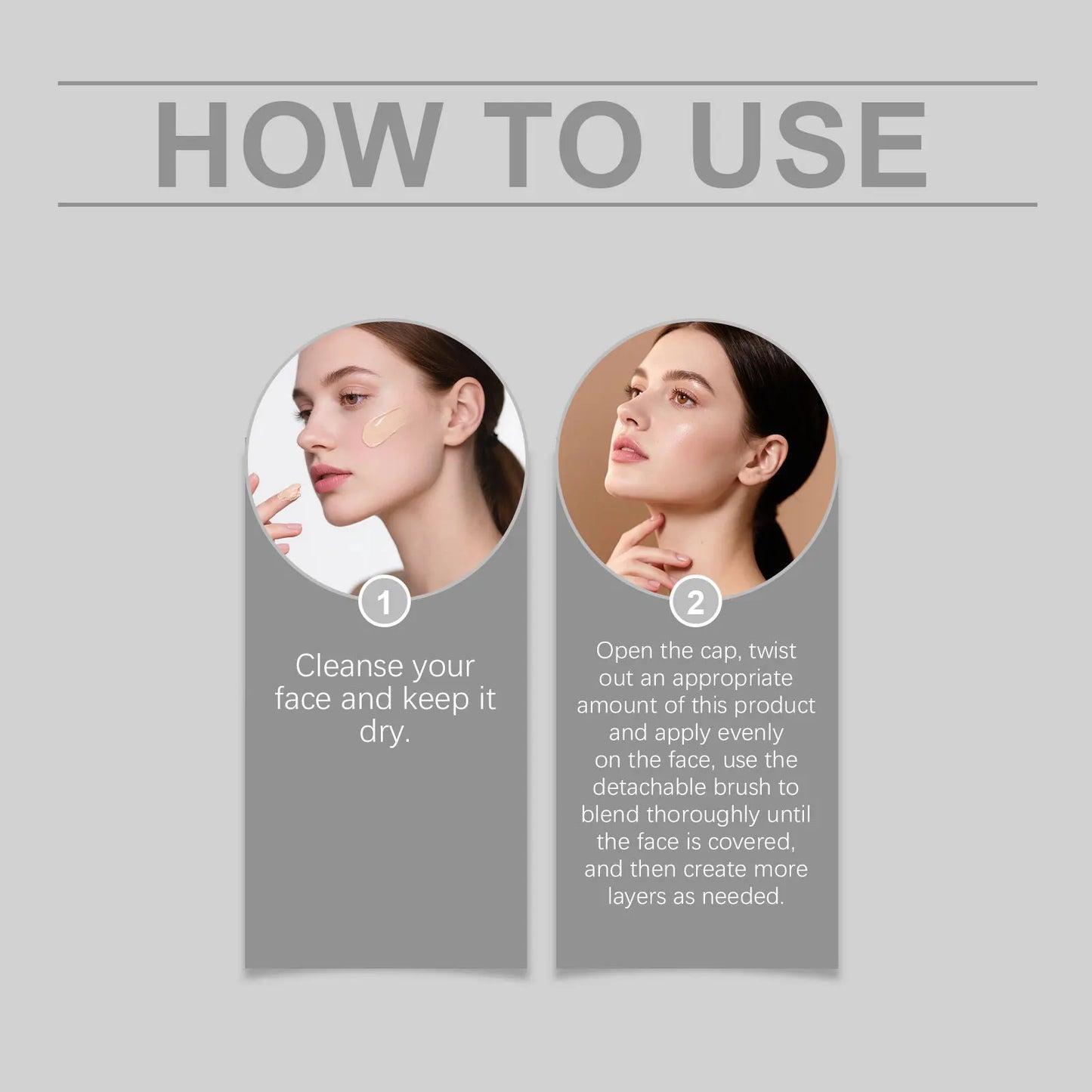 2-in-1 Color-Changing Foundation Stick Liquid Hydrating Matte Concealer Lightweight Moisturizing Brightening Translucent Makeup