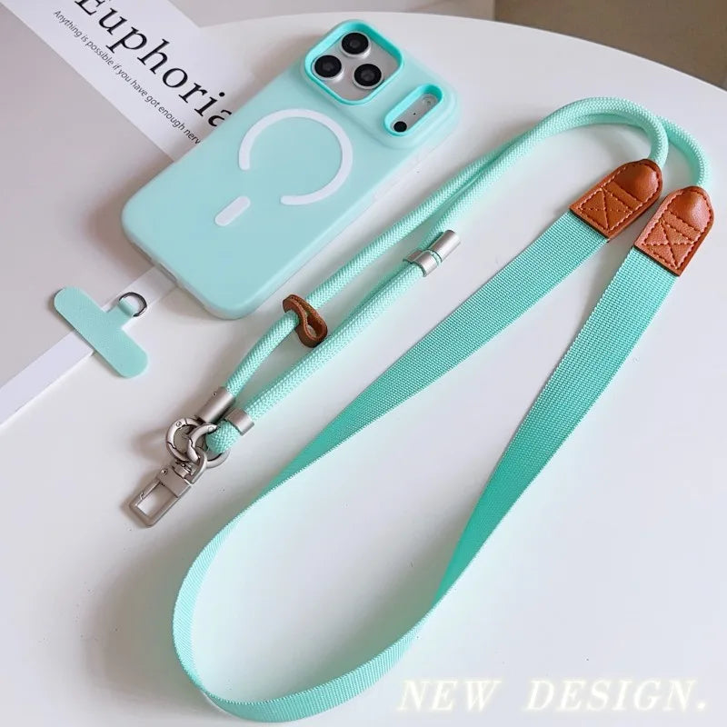 Universal Lanyard Case For iPhone 17 Pro Max 14 12 11 13 15 16 Plus Magnetic Shockproof Candy Crossbody Neck Cord Strap Cover