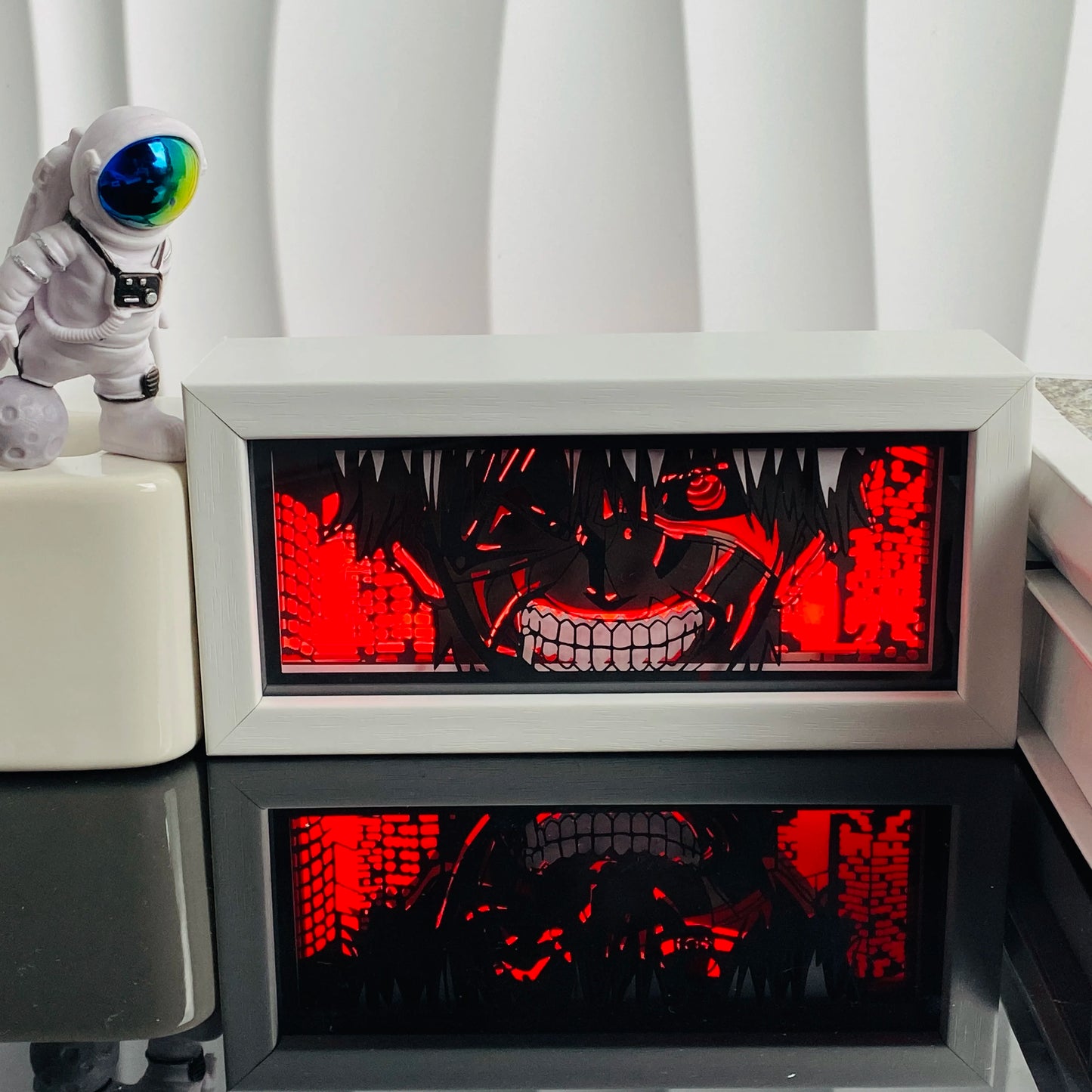 Anime Light Box Paper Cut Shadow Lightbox Wood Frame Nightlight for Child Bedroom Decor Led Night Light 3d Desk Lamp Gifts