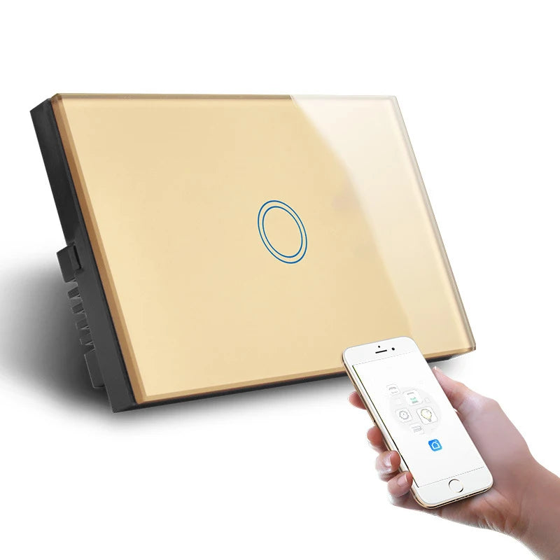Shawader Wifi Smart Life Tuya Light Wall Switch Interruptor Glass Touch Panel Wireless Voice Remote Control by Alexa Google Home