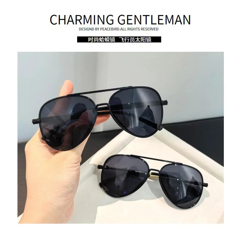 Classic Sunglass for Men Aviator Oversized Frame Outdoor Sports Anti-UV Driving Sunglasses Glasses UV400 Wome Eyewear