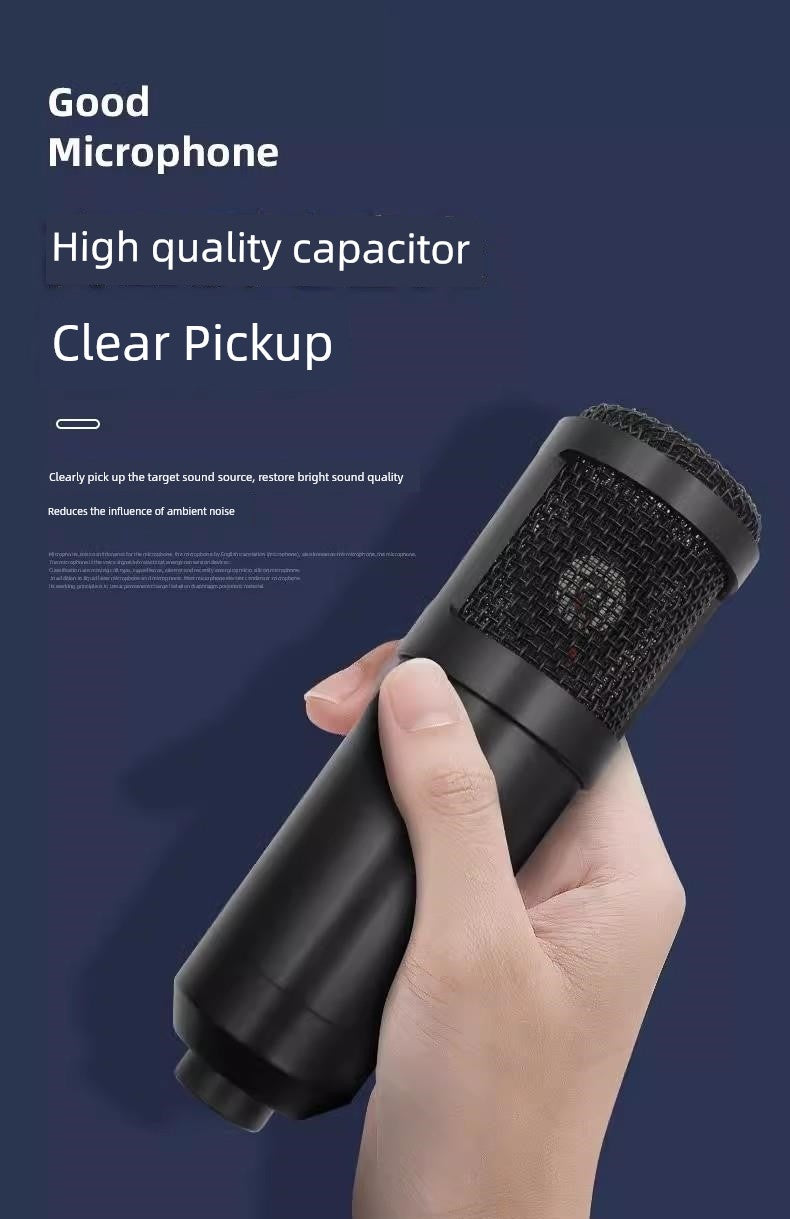 Bm800 Condenser Microphone + V8 Sound Card Computer Recordin