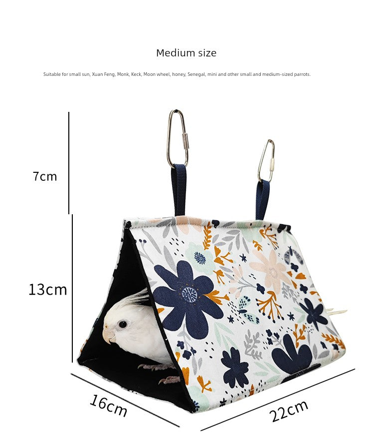 Flowers Summer Bird Nest 100% Cotton Canvas House Parrot