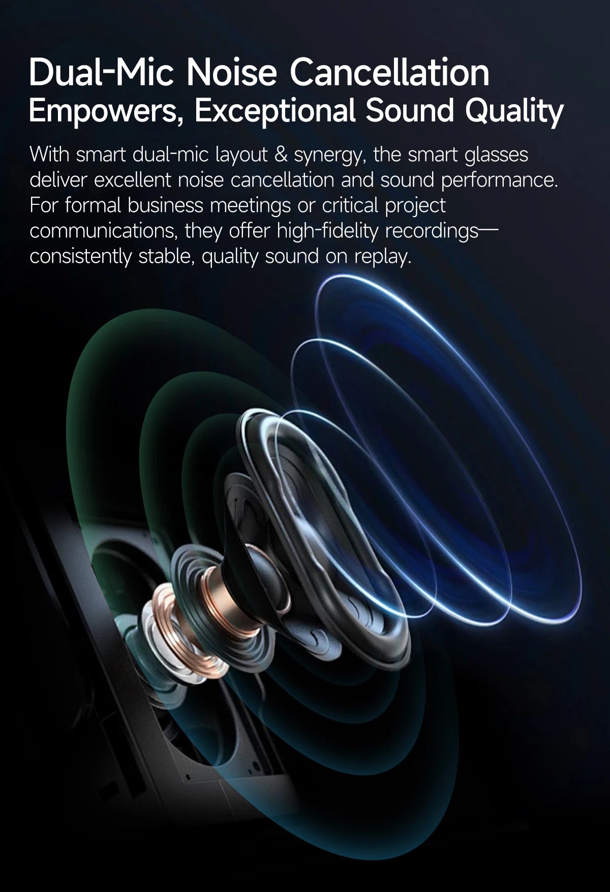 AI Smart Glasses 8 Million Pixels Recording Videos Photo Recognition Answer Translation 290mAh IP66 Waterproof Bluetooth Glasses