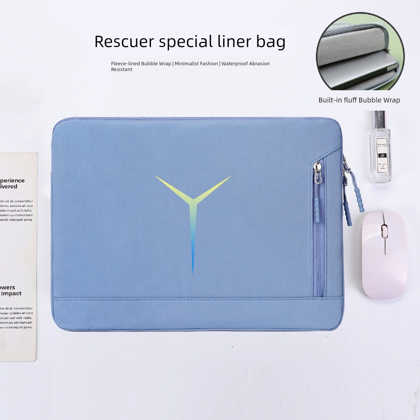 Suitable for Lenovo Saver Y9000p Laptop Liner Bag Y9000 Game Book R9000/Y7000 Waterproof 2025 Shockproof Fleece-lined Protective Case 15.6-Inch/16-Inch Computer Bag