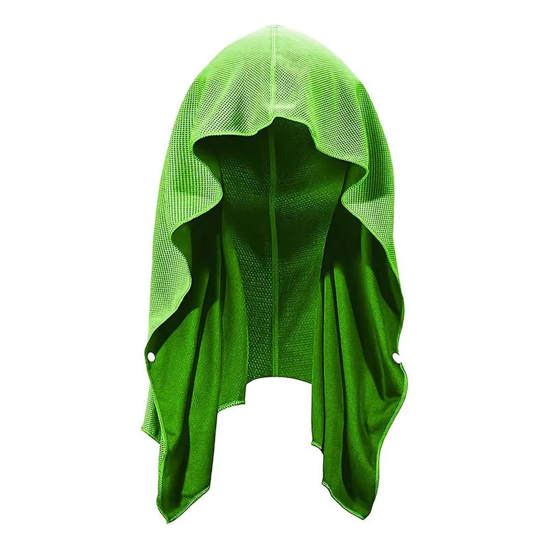 Cooling Hoodie Towel- Hood Towel, Evaporative Cool Technology, Cools Instantly When Wet, , Great for Sports, Fitness, Gym