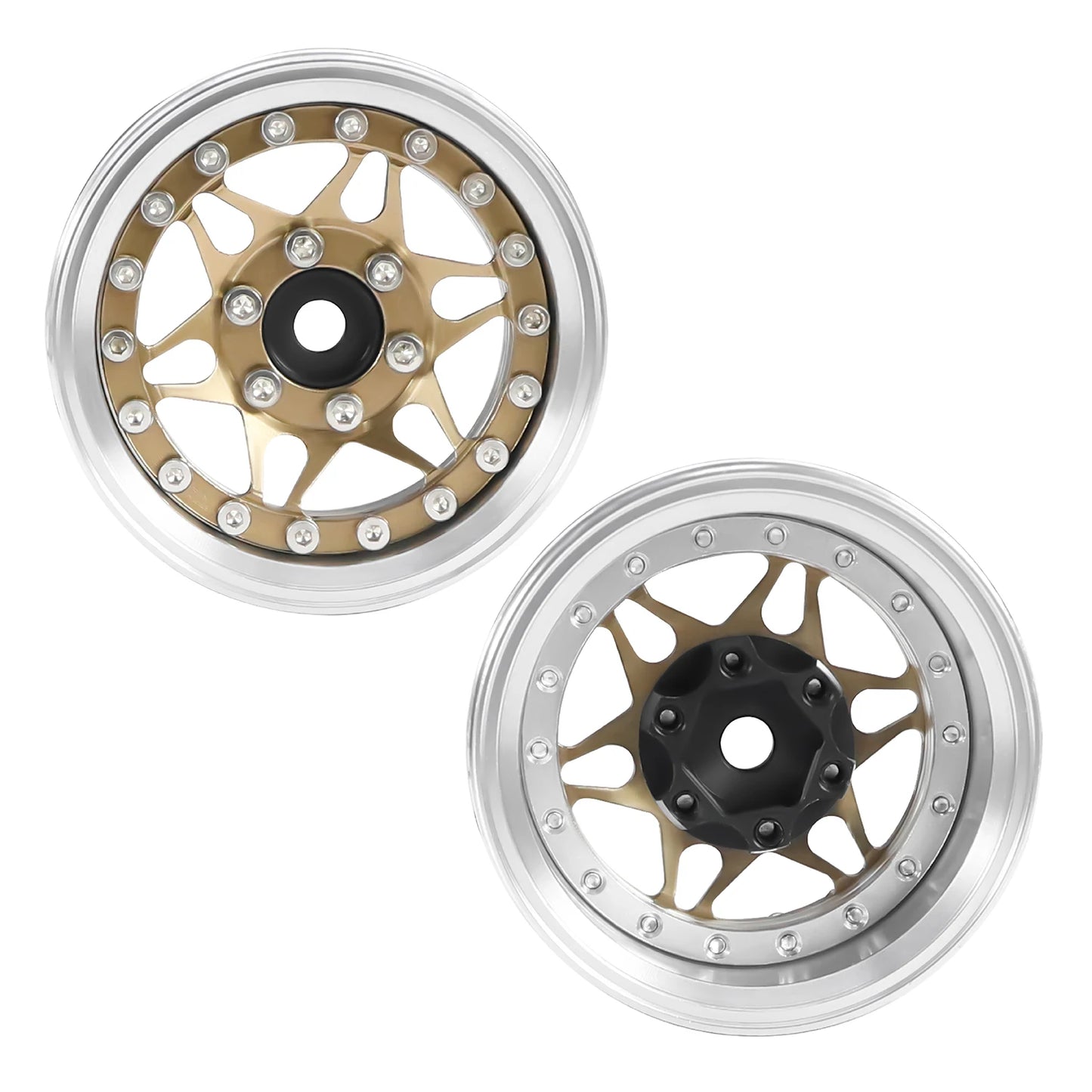 1.9" Adjustable Offset CNC Aluminum Beadlock Wheels for 1/10 RC Crawler TRX4 TRX6 SCX10 GEN8 RC4WD D90 Upgrade Parts