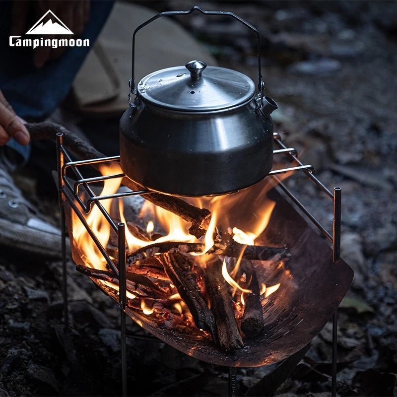 CAMPINGMOON SOLO-A4 Stainless Steel Portable Folding BBQ Grill Outdoor Garden Camping Portable Foldable Cooking Grill