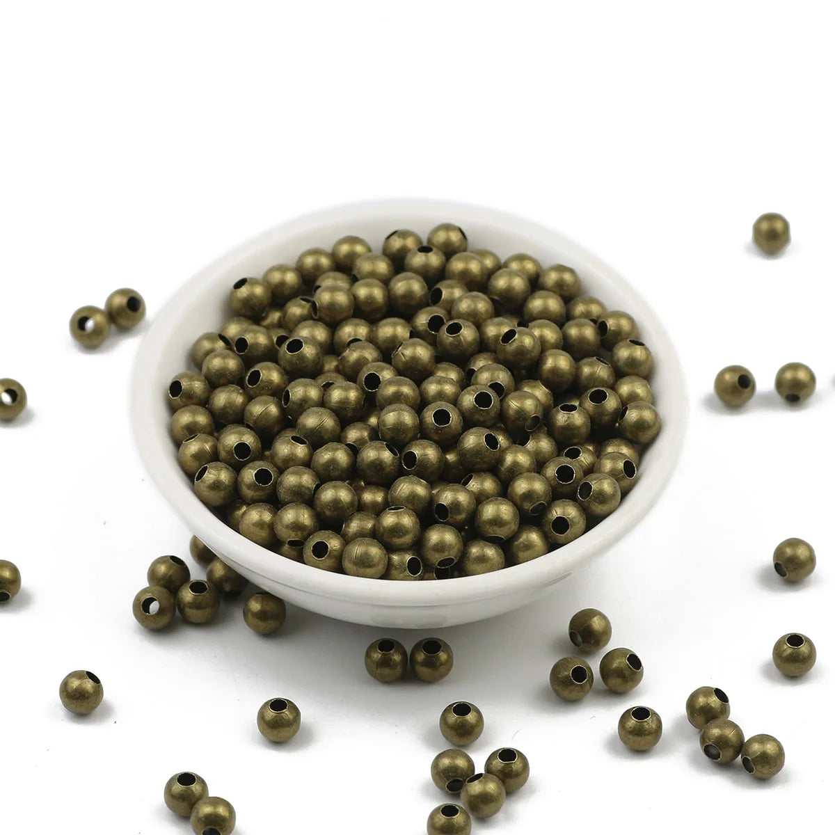 30~1000Pcs 2/3/4/5/6/8MM Gold-plated Metal Round Iron Washer Loose Beads For Jewelry Making Bracelet Necklace Accessories DIY