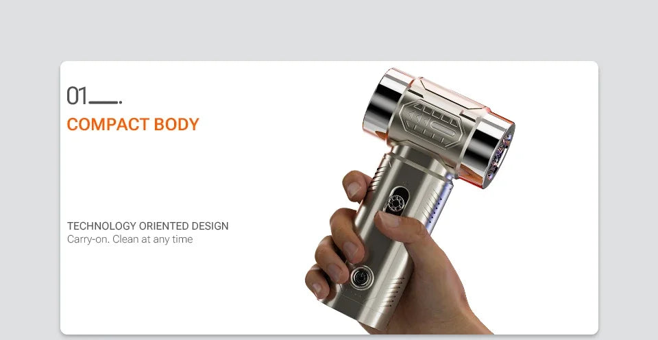 SZUK Mini Air Blower Brushless Motor Turbo Jet Fan Handheld Portable Duct Fan Turbofan Powerful Air Blower Car Vacuum Cleaner