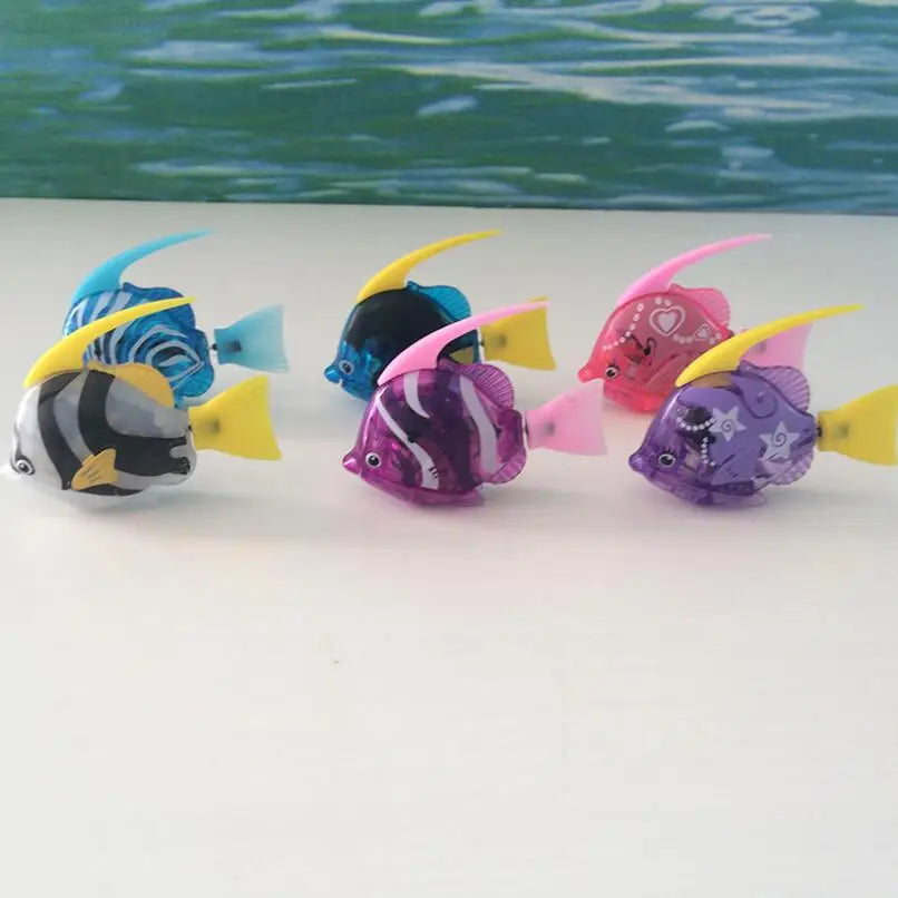 Flash Swimming Electronic Pet Fish Bath Toys for Children Kids Bathtub Battery Powered Swim Fishing Tank Decoration