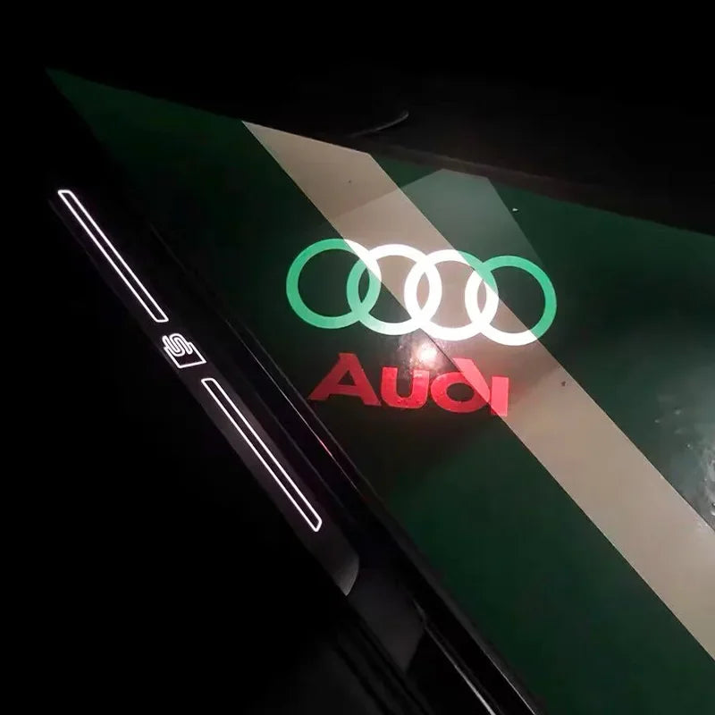 2Pcs Car Door Laser Projector LED HD Welcome Lamp For Audi S Line RS A1 A3 A4 A6 A7 Q3 Q5 Q7 RS3 RS4 RS5 S3 S4 S5 S7