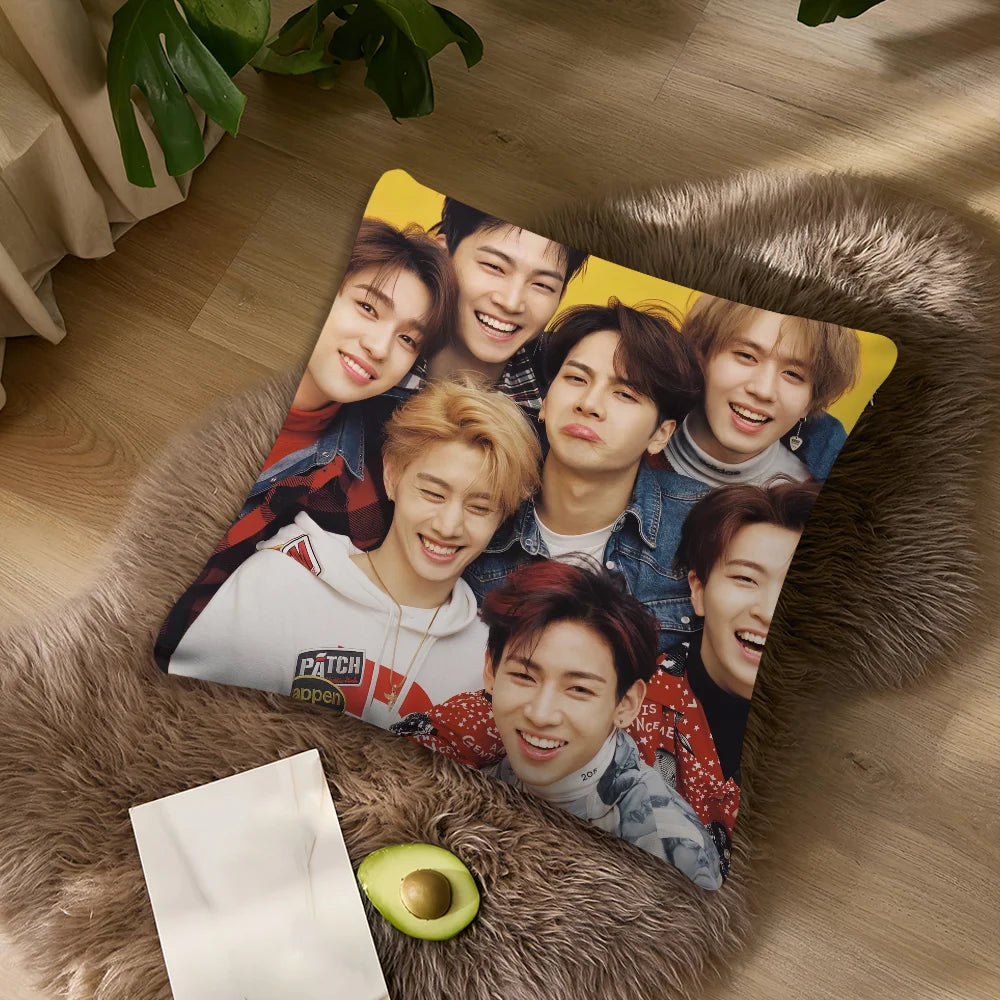 Boy Group G-GOT7-ES Band KPOP cushion cover Living Room Headboard Office Cushion Bedroom Cushion Sofa Nap Time Pillow Case