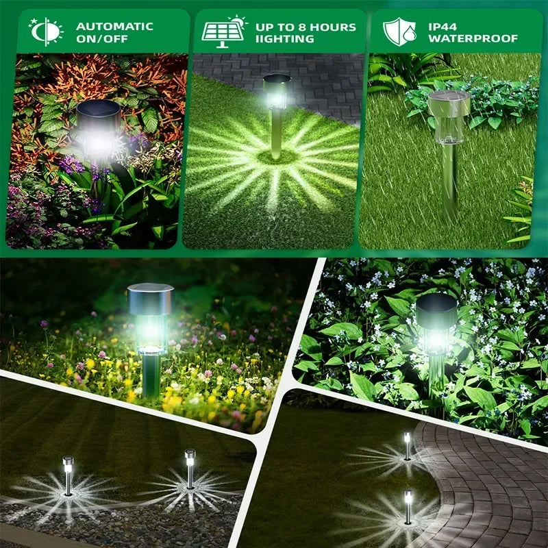 10Pack Solar Outdoor Lights Garden Lantern Solar Powered Lamp Waterproof Landscape Lighting Pathway Yard Lawn Garden Decoration