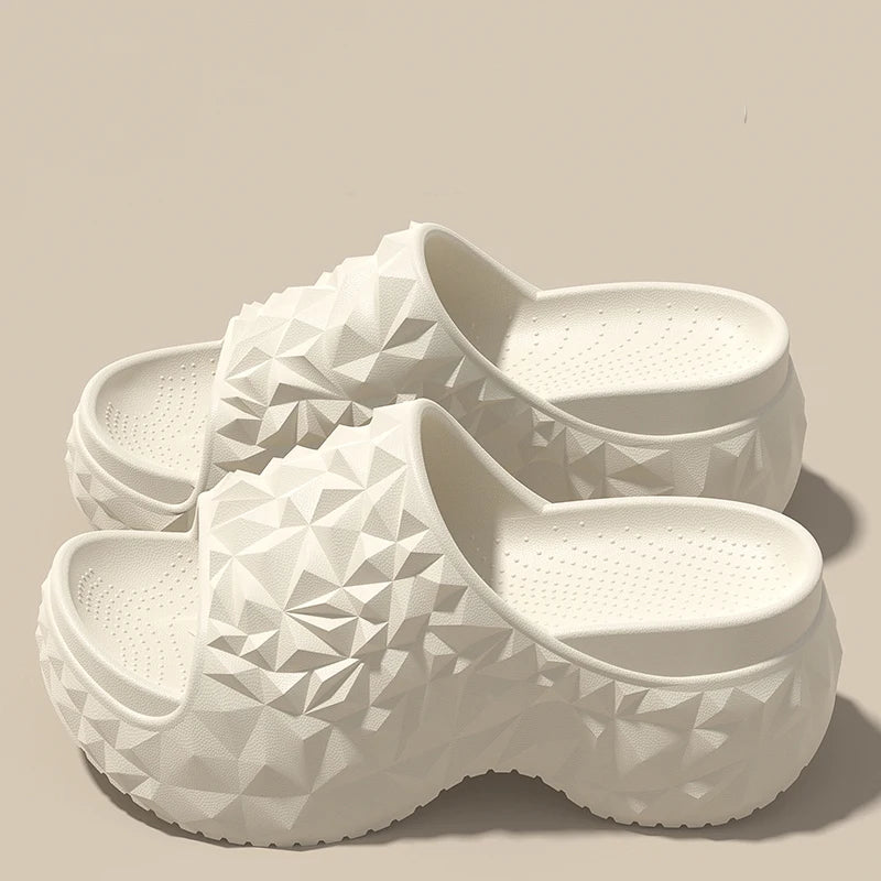 Women's Chunky Platform Slippers Summer Comfort Soft Thick Bottom Slides Woman for Sandals New Open Toe Non-slip Beach Shoes