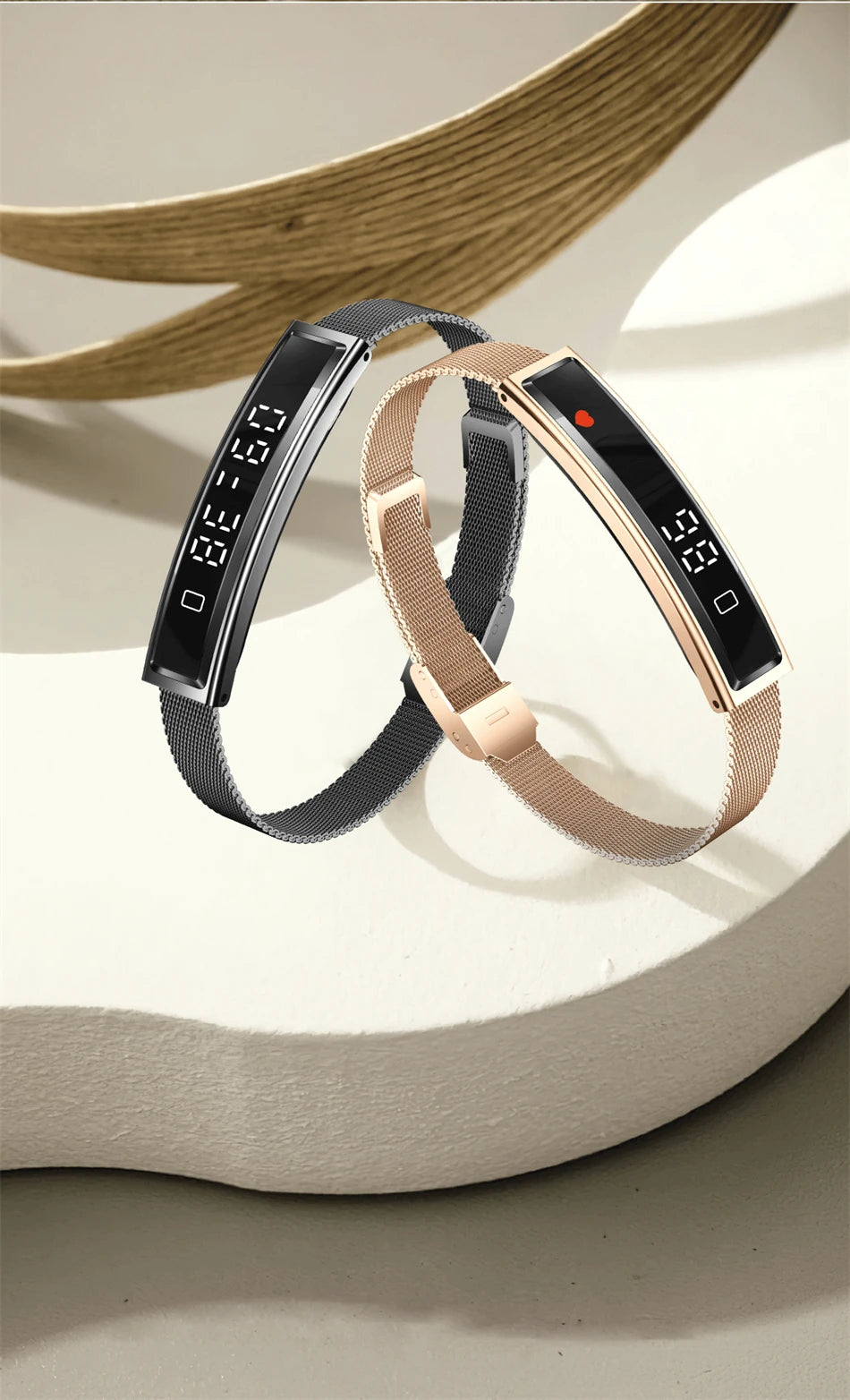 LIGE Ladies Smart Bracelet Men Health Sleep Heart Rate Monitoring Fashion Sports Band Fitness Tracker Smart Wristwatch For Women