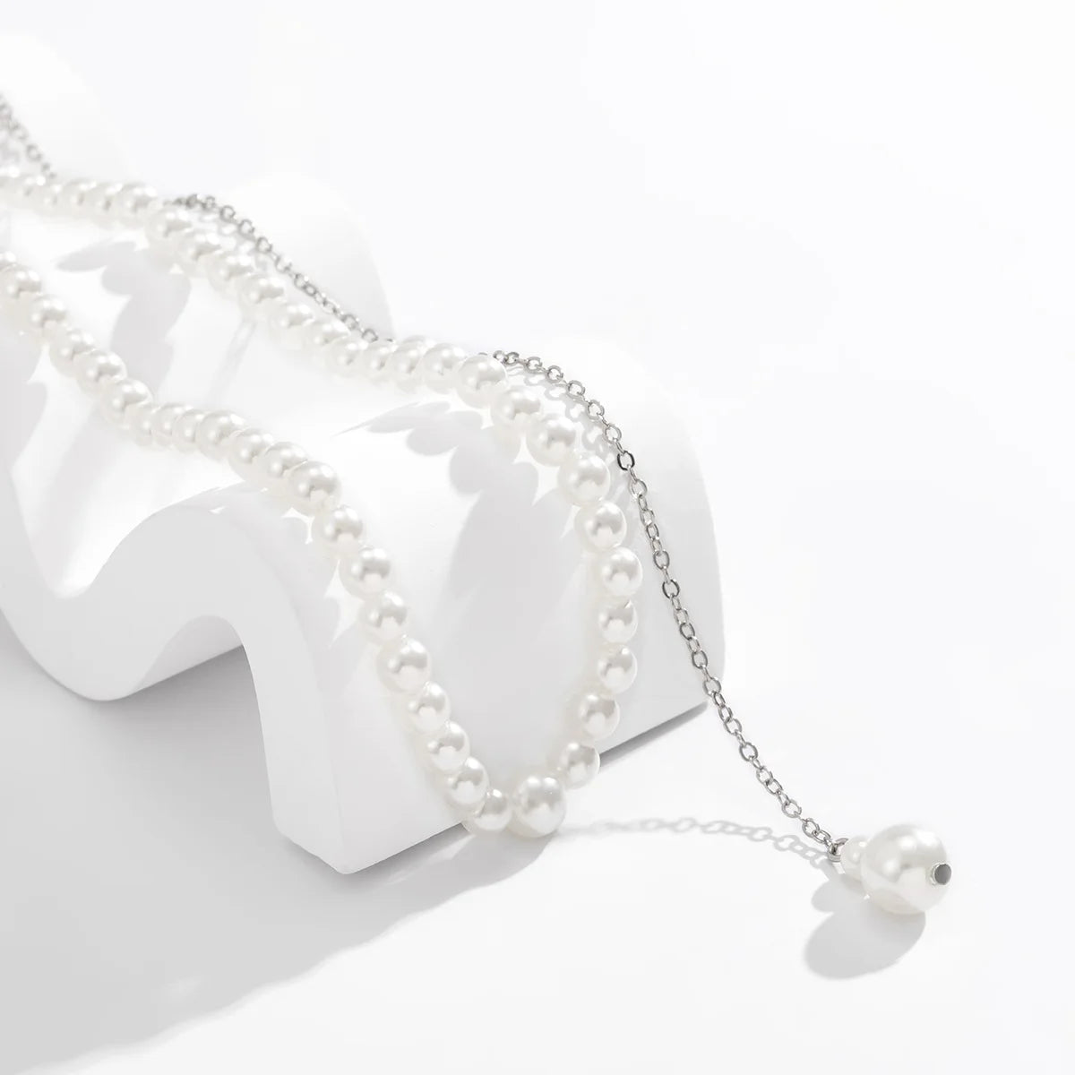 Womens Geometric Bead Back Body Chain Faux Pearl Tassel Rustic Floral Style Premium  Durable Elegant Lightweight Adjustable