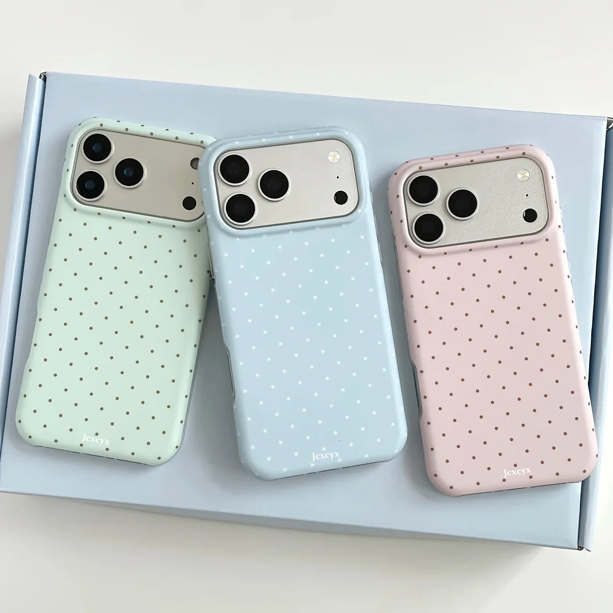 Cute polka dot contrasting phone case suitable for iPhone 17 16 15 14 13 12 11 Pro/Max/Plus anti drop and shockproof back cover
