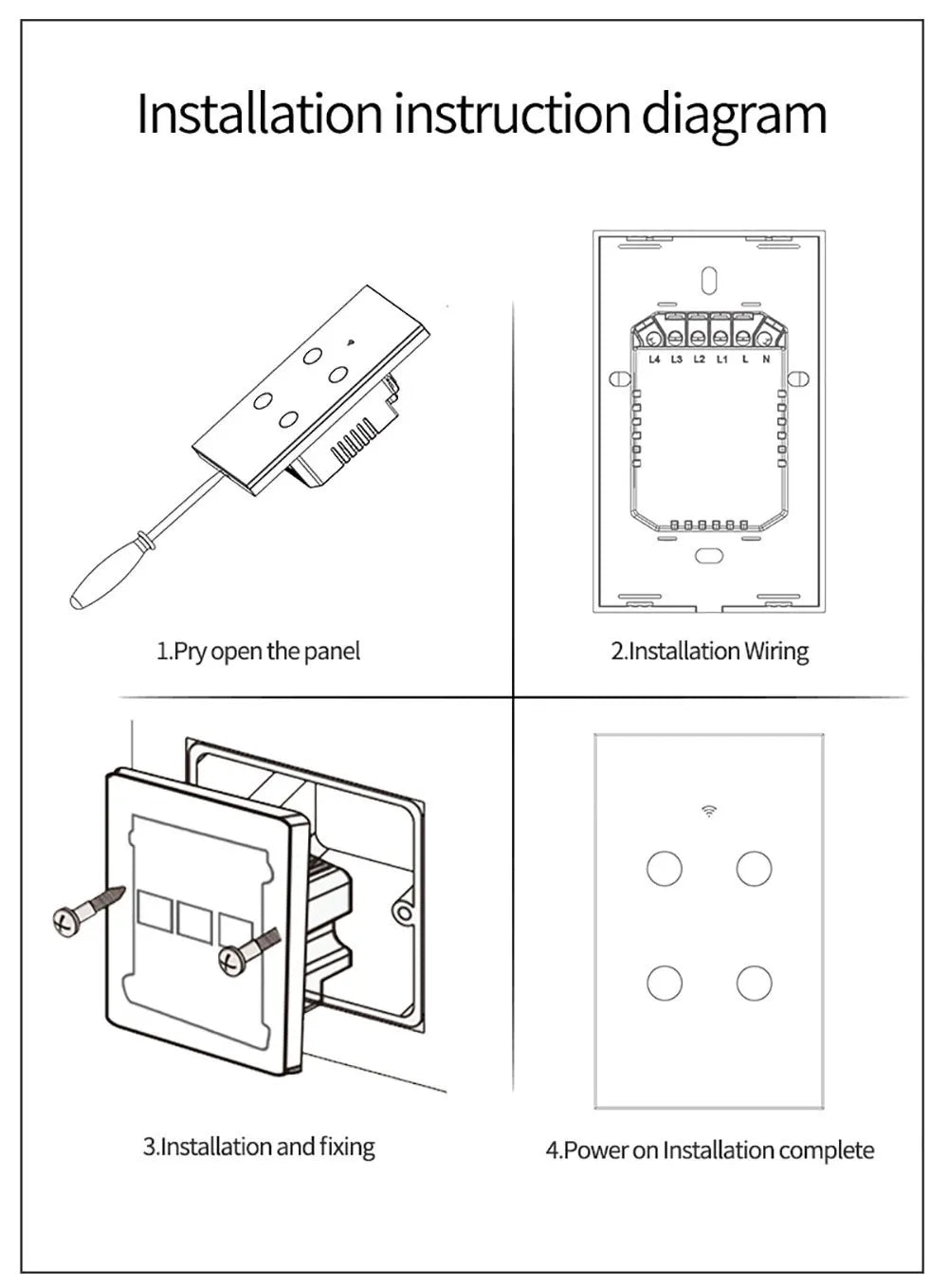 Apple Homekit Smart Switch No Neutral EU/US WIFI Touch Sensor Light Switch Smart Google Home Alexa Siri Voice Control 220V 110V