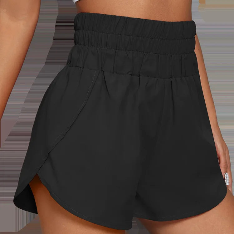 High Waisted Running Yoga Shorts for Women Quick Dry Light weight Liner High Split Athletic Gym Workout Shorts