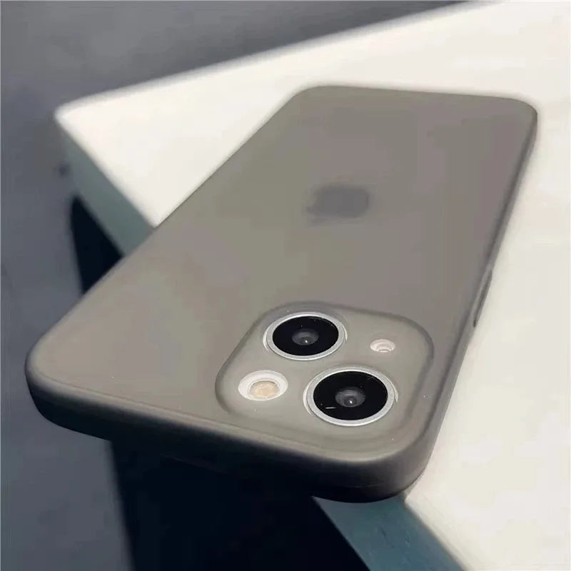 Soft Utrathin Matte Phone Case For iPhone 11 12 13 14 15 Pro Max X Xs Max XR 7 8 Plus Mini Transparent Bumper Cases Cover