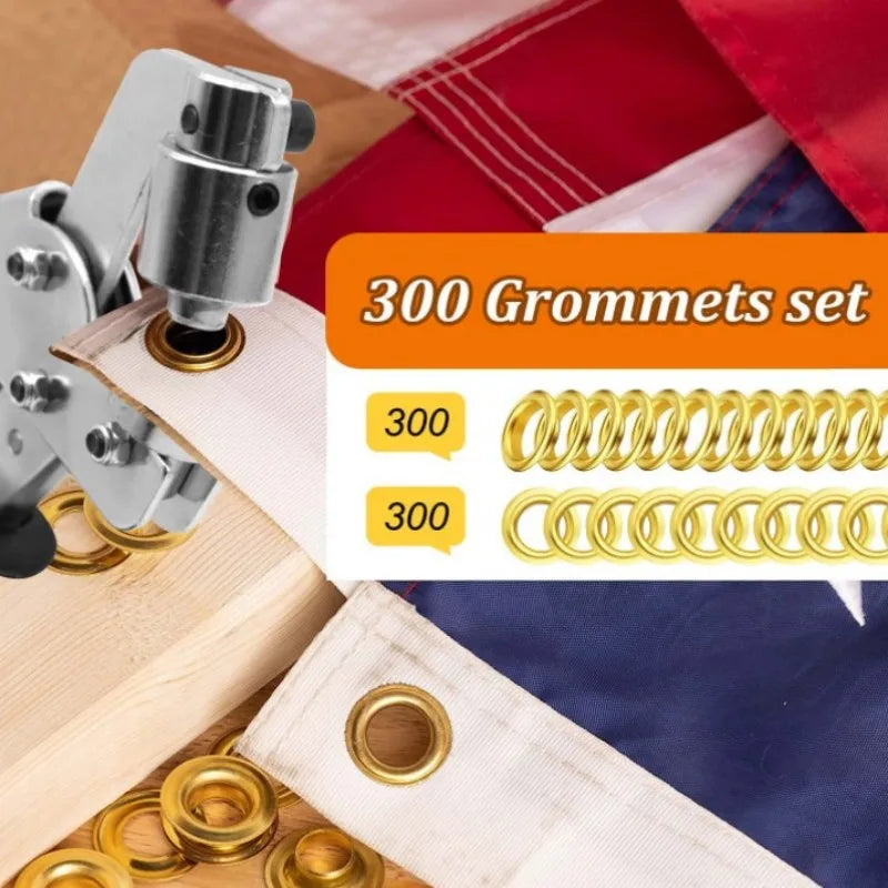 Grommet Tool Kit Grommet Press Punch Kits Grommet Machine Pliers Handheld Eyelet Kit For Tarp Fabric Leather Shoes Garden Tools