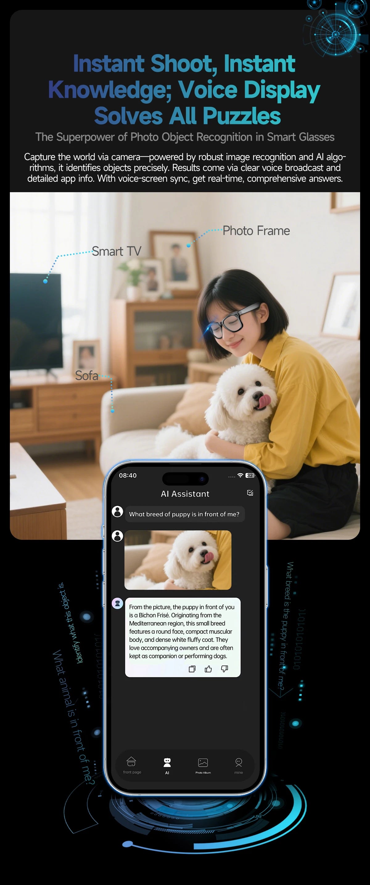 2025 Smart Glasses Photography Video AI Intelligent Interactive Translation Smart Sunglasses Bluetooth Call Music Play For IOS