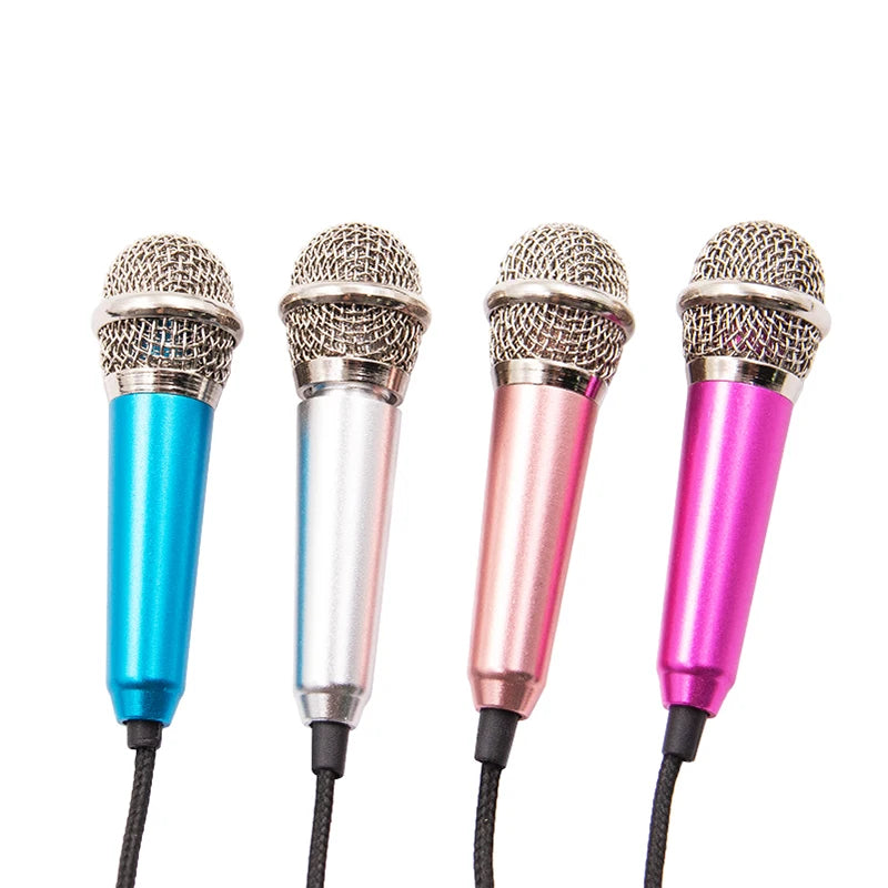 Wired 3.5mm Stereo Studio Microphone Earphone Ktv Karaoke Mini Microfon For Cell Smart Phone Laptops PC Computer Desktop Mikrof