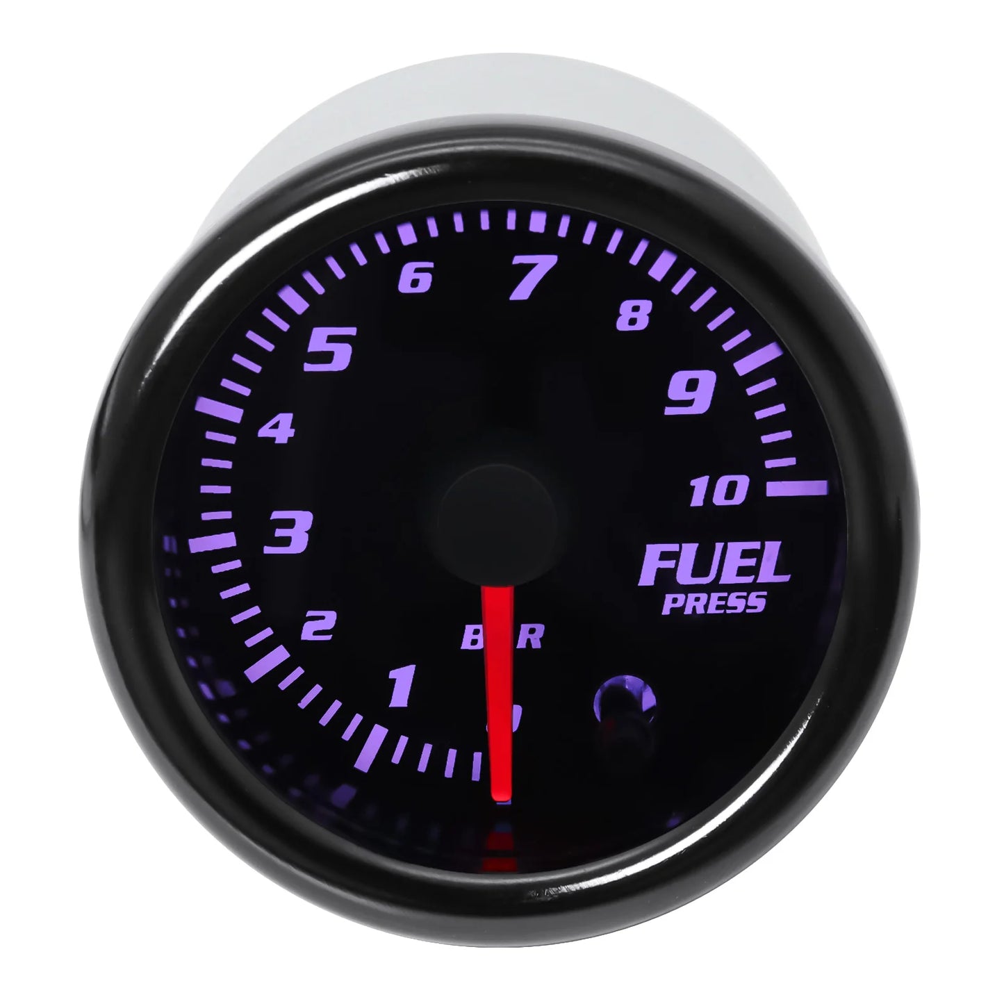 HD 52mm Fuel Press Gauge with Fuel Pressure Sensor 1/8NPT 0~10 Bar 7 Colors Backlight Fuel Pressure Gauge Car Oil Pressure Meter