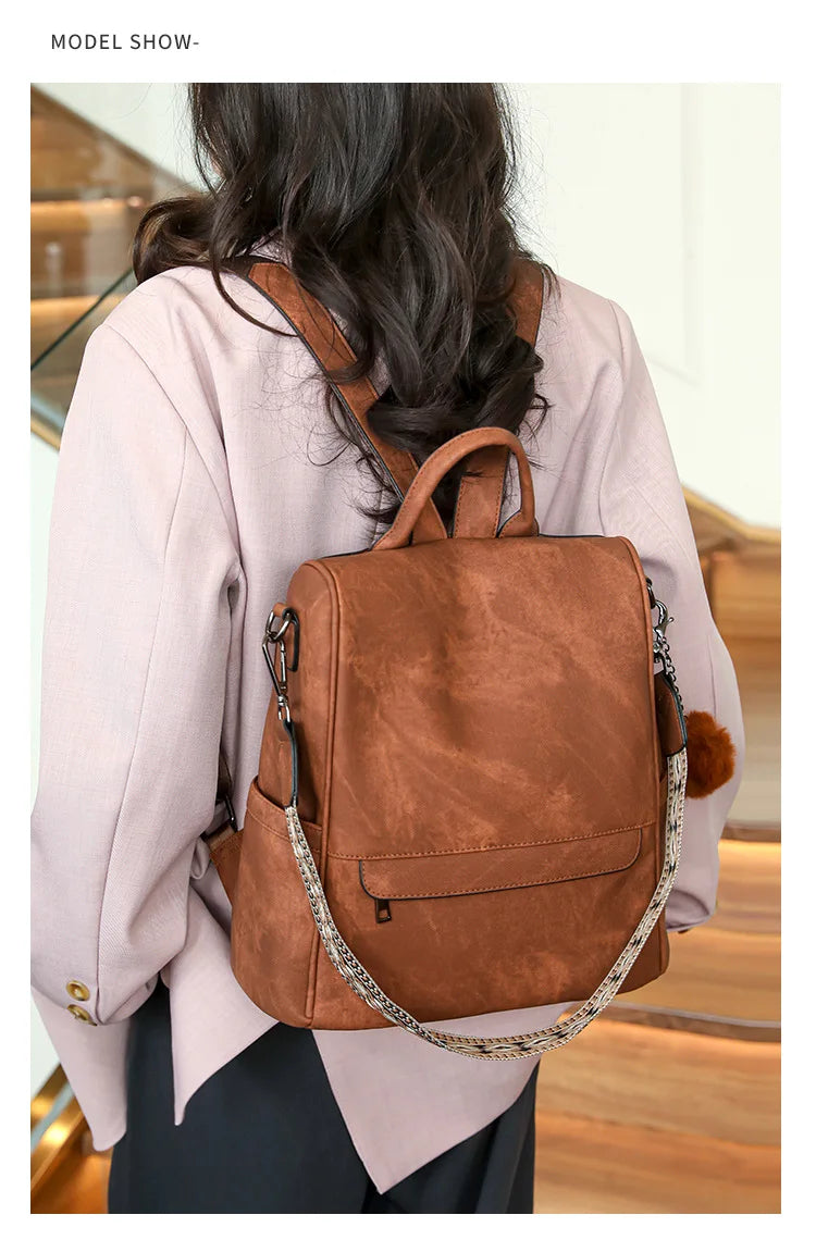 Womens Purse pu Leather Backpack Purse for Women Fashion Backpack Ladies Designer Ladies Shoulder Bags for Travel College Work